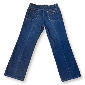 Vintage 80s Pierre Cardin Men’s Denim Blue Jeans Talon Zipper Loose Leg